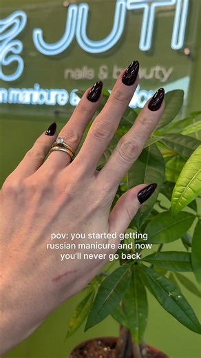 You start getting Russian manicure and now you’ll never go back #manicure #juti_nails