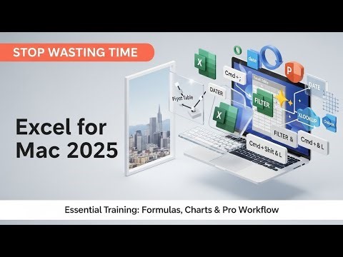 Office 365 for Mac: Excel Essential Training for Beginners (2025 Complete Guide) | Workflow Tips