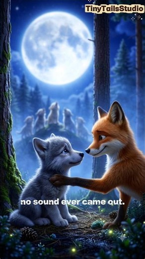 The Little Wolf Couldn't Howl... Until Kiko Believed in Him 🐺🌕💙 #Kiko #Fox # trending