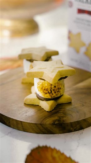A holiday twist on a classic treat, Walker’s all-butter Shortbread Stars transform S’mores into a festive indulgence worth savoring. | Walkers Shortbread