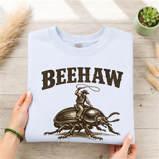 Beehaw Beetle Wrangler T-shirt, Retro Insect Cowboy Gift, Dark Academia Beetle Lover Graphic Tee - Etsy