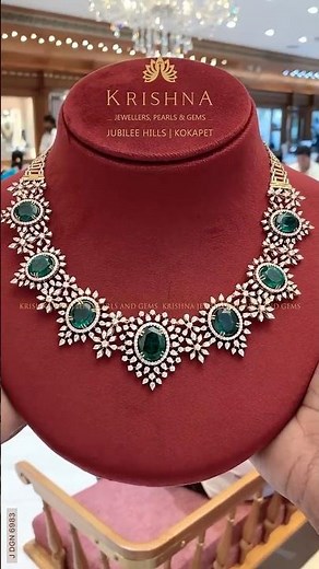 💎 18K Gold Diamond & Emerald Necklace | Luxury Bridal & Statement Jewellery ✨