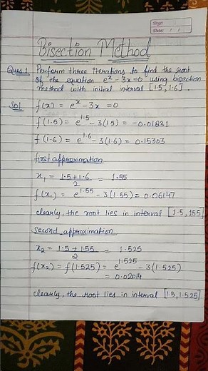 BISECTION METHOD TO FIND ROOT OF EQUATION BMTE 144 NUMERICAL ANALYSIS #ignou #ignouexams