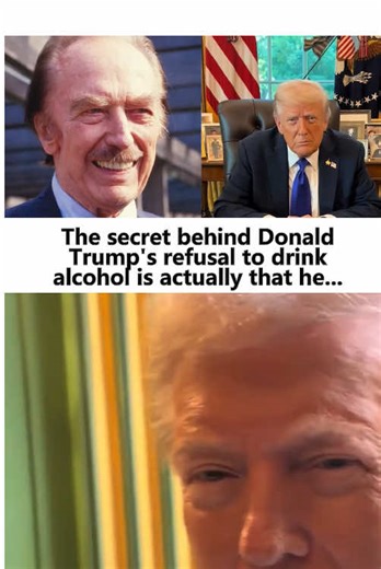 The secret behind Donald Trump’s refusal to drink alcohol is actually that he…#potus #drink #fyp #trending #donaldtrump