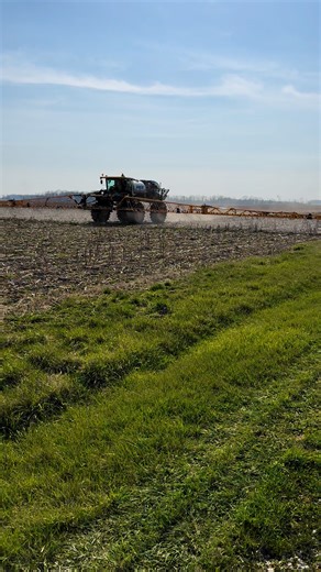 This has been a wonderful day to spray some fields with our burndown. We spray our bean fields before we plant them to kill any weeds and to also help keep future weeds from growing by applying a residual. #plant2024 #spring24 #hagie | Fiechter Brothers Ag