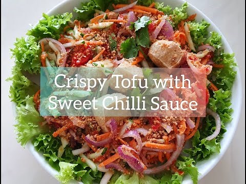 CRISPY Fried Tofu with Sweet Chilli Sauce | Fried Tau Kwa Recipe