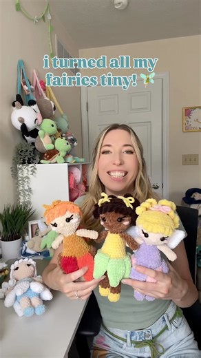 the summer i turned my fairies into little pixies 🥰✨ fairy & pixie patterns by me! #crochet #fairy #crochetinspo #fairycore #tsitp | Wonder Crochet