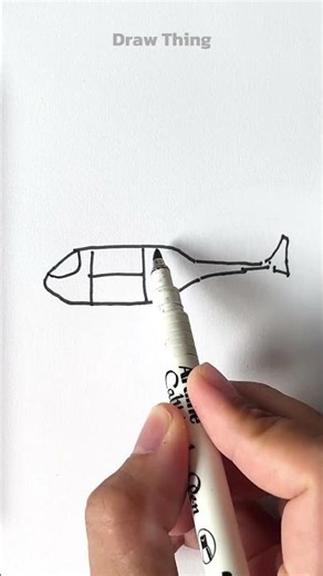 Draw a HELICOPTER 🚁 from Letter H! #drawinghacks