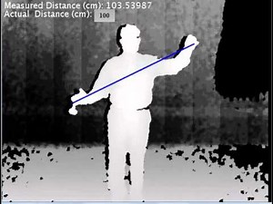 Simple distance measurement using Kinect