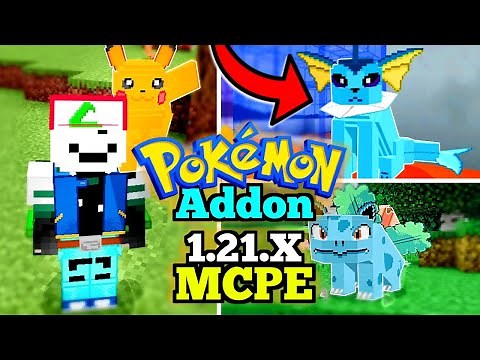 🟢 PIXELMON Addon For Minecraft PE (26.X)!! (POKEDROCK) | Pokémon MOD In Minecraft Bedrock