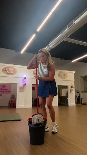 Behind every fun day at the playplace… is a whole lot of mopping 😉 #littleblondiesplayplace #momownedbusiness #evansville #playcafe #playcafeowner | Little Blondies Playplace