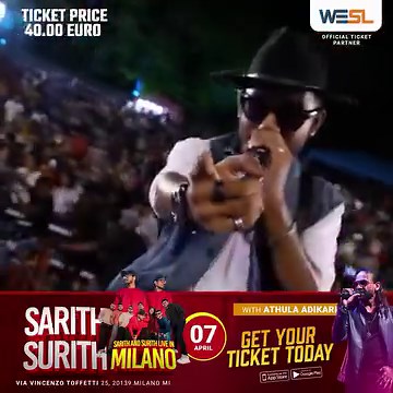 📣Sarith Surith with News Live in Milano 📣 🎟 Tickets Available in Online 🎟 Click here to buy 👉 https://bit.ly/sarith_surith_milano Sarith and Surith Athula Adikari #events2024 #milano #wesl | WESL
