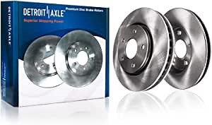 Detroit Axle - Front Brake Rotors for 2007-2017 Jeep Wrangler 2008 2009 2010 2011 2012 2013 2014 2015 2016 Disc Brake Rotors Replacement :11.89" inch Rotor