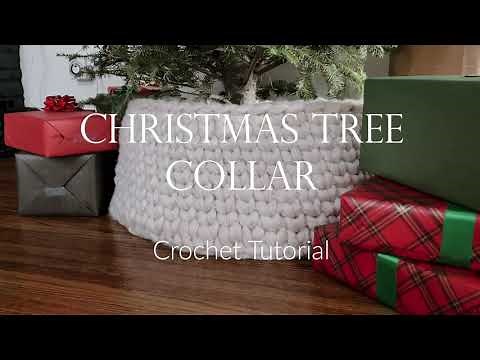 DIY Christmas Tree Collar Crochet Tutorial