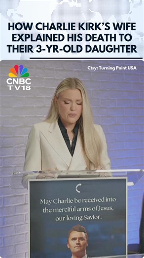 'Where's daddy?' Charlie Kirk's widow Erika Kirk reveals the tender moment she comforted their daughter after his death, telling her, "Daddy loves you, he’s on a work trip with Jesus." #CharlieKirk #ErikaKirk #Kirk #US #Trump #DonaldTrump #CNBCTV18Digital | CNBC-TV18