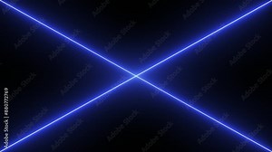 Blue Neon X Sign