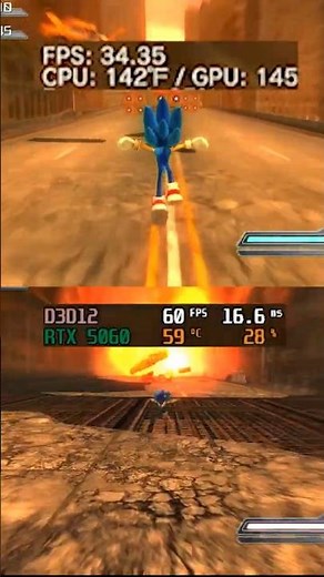 Sonic 06 PS3 vs PC FPS