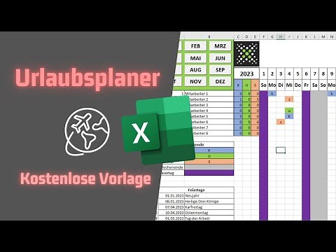 Vacation planner in Excel for employees - Free template