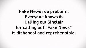 Sinclair: Criticism of ‘fake stories’ script is dishonest and reprehensible