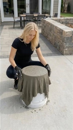 This Cement Cloth Planter Looks Amazing 😍🌿 | DIY Garden Hack