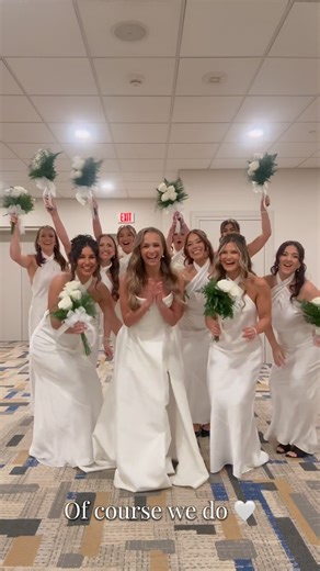 Keely Whelan on Instagram: "a bride with a vision. our honor 🤍 #bride #bridesmaids #allwhiteeverything #winterweddings #newyearseve"