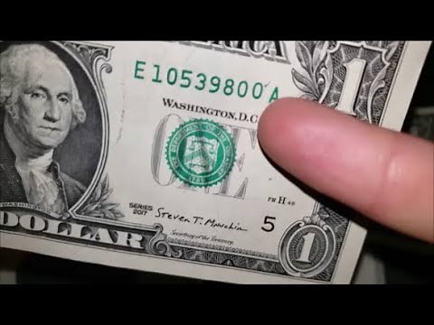 Misprint Error Serial Number $1 Bill Found Searching Pocket Change