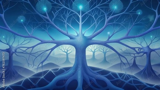 The neural pathways twist and turn like branches of a tree in a vast forest growing stronger and more interconnected with each new piece of