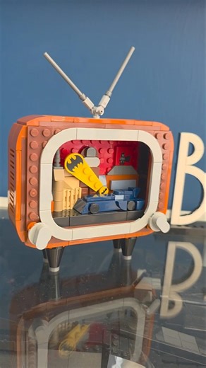 The Lego Gotham City Skyline in a TV