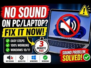 No Sound on Windows? Fix Audio Problem in 3 Minutes (2026) ✅