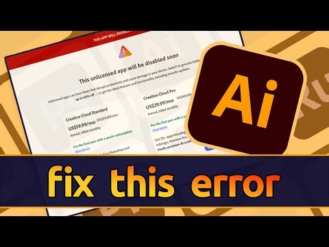 Adobe Illustrator: How to Remove “Unlicensed App Will Be Disabled Soon” Warning