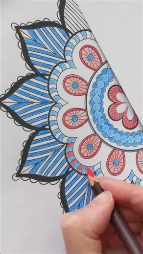 Ultimate Relaxing Mandala Coloring ASMR #asmr #drawing #arttherapy #coloringbook #short