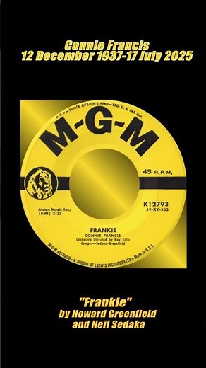 Connie Francis: Frankie #music