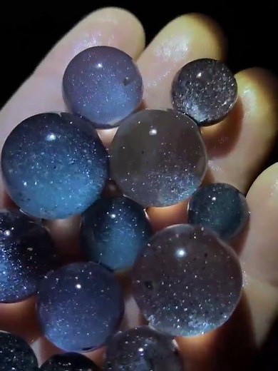 Natural Blue Goldstone Crystal Showcase Sparkling Midnight Stone for Ambition & Confidence#crystals