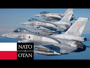 Polish Air Force, NATO. Very powerful F-16C/D Fighting Falcon fighters in training.