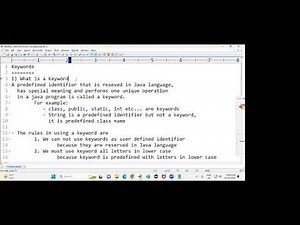 Keywords in Java for beginner by Mr Hari Krishna #keywords #harikrishna #kisan #java #beginners #1k