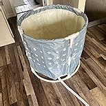 31.5" Extra Large Foldable Bathtub, Portable tub for Adults,Family Soaking Tub, Affordable,Lightweight,One second collapsible bathtub (Round, Navy Blue)