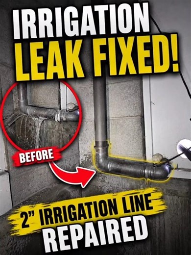 This irrigation line froze and split over the winter…