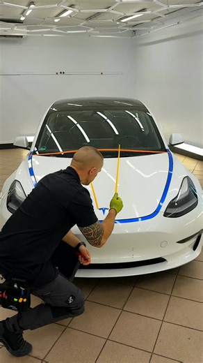 VisuaFlow Studio | Quick Door Handle Wrap Using Scraps: Tesla Model 3 Clean ♻️✨ Wrapped door handles using vinyl scraps blend seamlessly into the Tesla... | Instagram