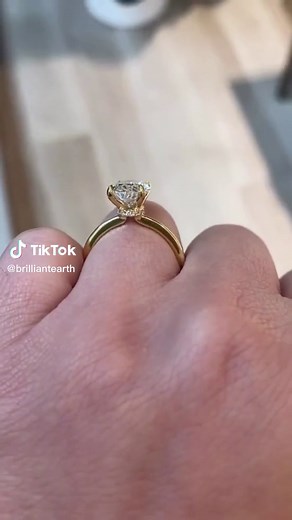 Hidden halo obsessed 💍 Link in bio to shop our Secret Halo Diamond Ring. #brilliantearth #engagementring #engagementringinspo #diamondring #ovaldiamondring #hiddenhaloring