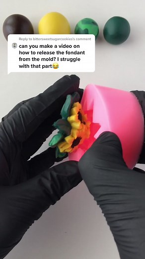 Reply to @bittersweetsugarcookies patience 😂 and slowly detach the sides first 💗 #fondantmold #fondantdecorations