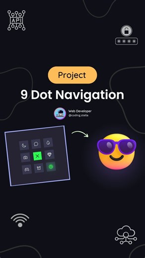 Stella • Coding • HTML • CSS • JAVASCRIPT on Instagram: "9 Dot Navigation magic Menu Using HTML CSS 😎 Cool Navigation Menu 😍 💬 Comment "Menu" for Source Code [for my followers] 👩‍💻 Code credits goes to real owner !! FOLLOW US TO LEARN CODING !! Follow for more @coding.stella 💙 Tags Your Friends 😉 Don't forget Like ♥️ and share 💬 Save for future references 📖 If you found this content useful, please tap the ♥️ icon and give me a follow. I would greatly appreciate it. Also, if you have any