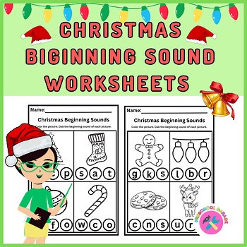 Christmas Beginning Sound Worksheets