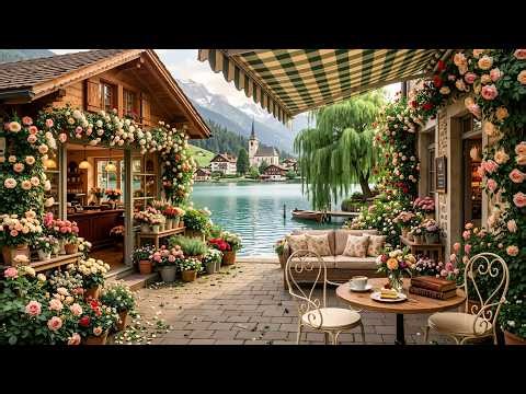 Elegant Lakeside Coffee Shop Jazz ✨ Soft Jazz & Nature Ambience for Calm Productivity