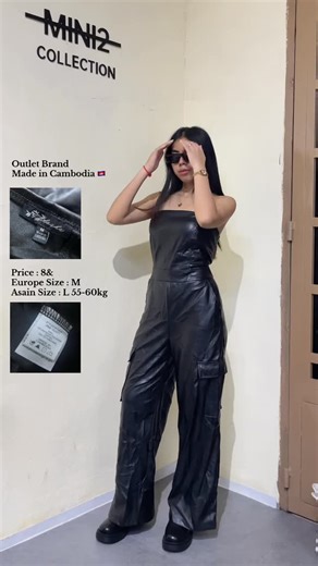 MINI2 on Instagram: "Leather Overalls check… អៀមស្បែក #madeincambodia🇰🇭 #foryoupage #fyp #overall"