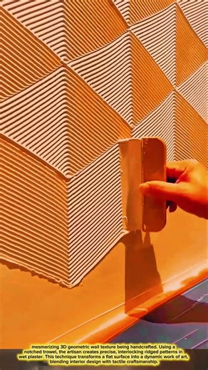 3D Wall Texture: Creating Geometric Plaster Patterns Fast and Precise #tool #tools #innovation