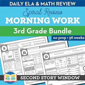 3rd Grade Daily Spiral Review Worksheets, Educational Activity, Home Learning, Homeschool, Math Worksheet, Reading Printable, Morning Work - Etsy