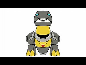 Transformers Tyrannosaurus Rex G1 Dinobot Grimlock Big head version animated!