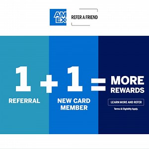 Refer a friend and you could earn a referral bonus if they're approved. Terms & Eligibility Apply. | American Express