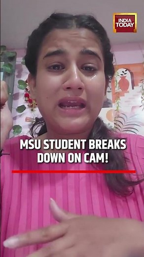 Emotional Moment: MSU Student Breaks Down on Cam Goes Viral #msuniversity #nsui #abvp #viral