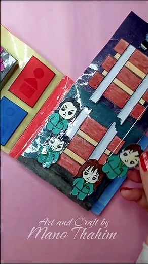 DiY Squid Game 🦑 Squishy Game Book 😱#artandcraftbymanothahim #squidgame